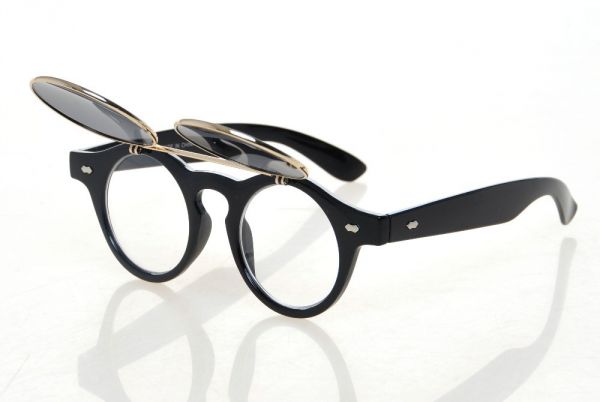 Óculos Steampunk Lente Dupla Preto